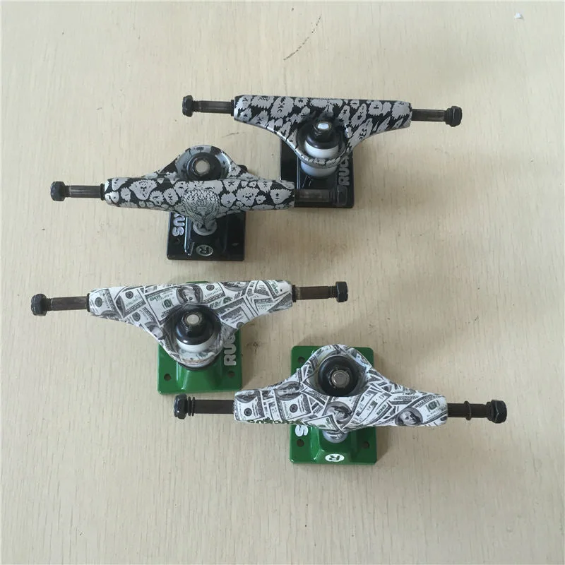 Skateboard Trucks For Aggressive Skating-2Pcs Quality 4.75"LOW Rocus Skate board Truck for 7-7.5inch skateboard decks designed with USD AND MOKEY in best price