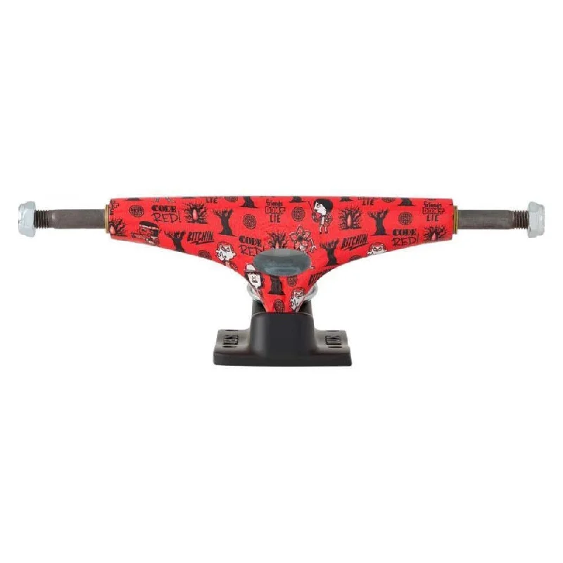 Skateboard Trucks With Enhanced Cushioning-Krux X Stranger Things Skateboard Trucks K5 ST Code Red Standard Red 8"