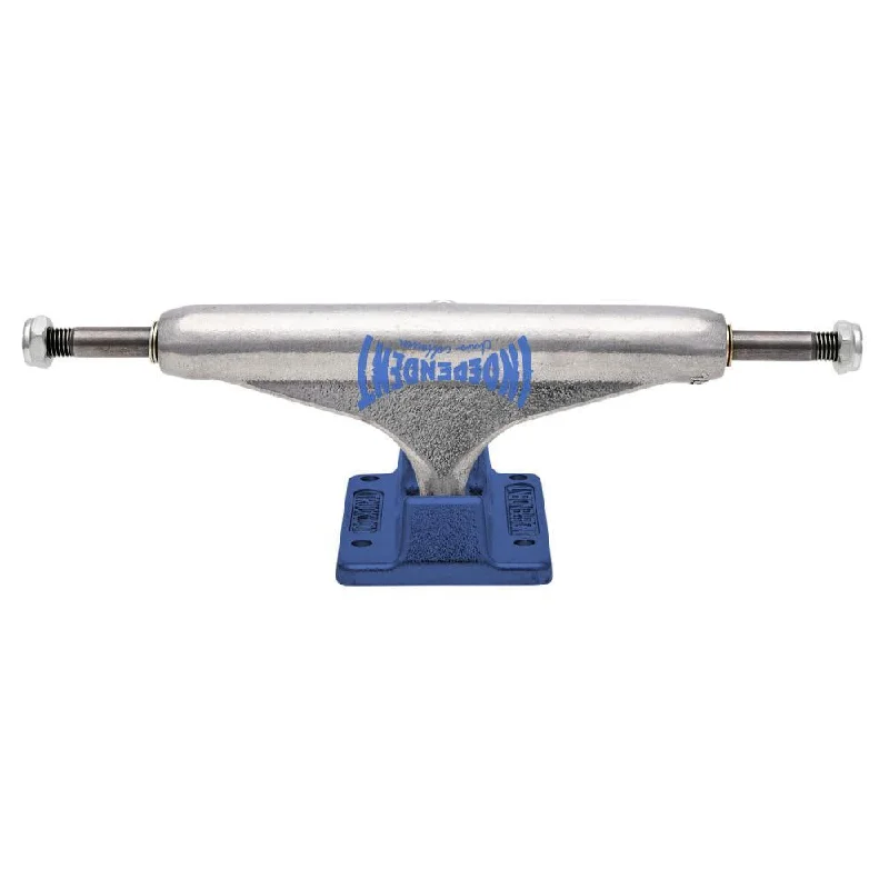 Skateboard Trucks With Reinforced Axles-Indy Stage 11 Skateboard Trucks Colbourn Faces 144 Standard Silver Blue 144mm