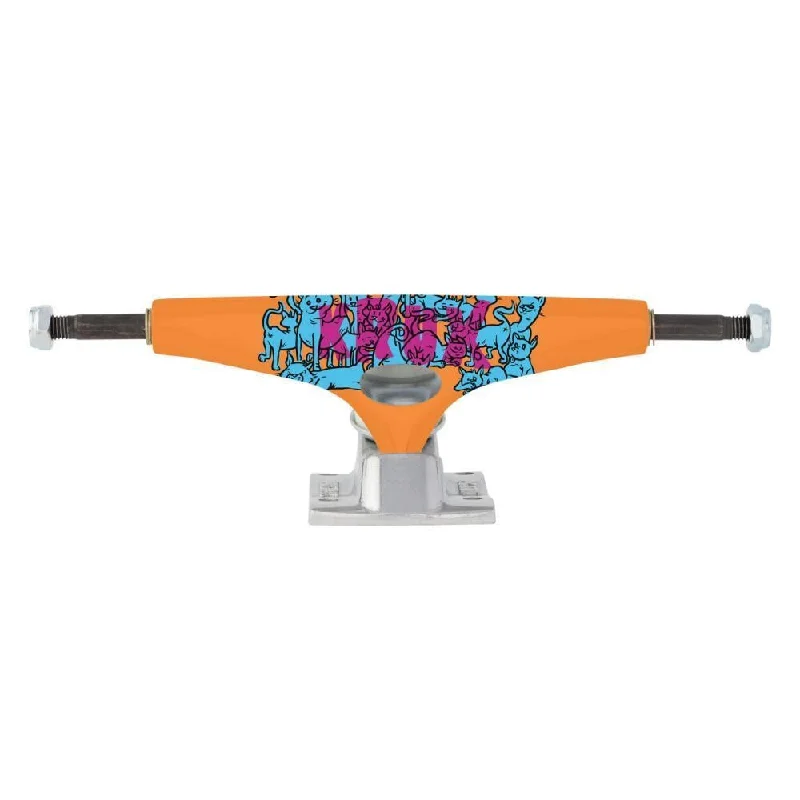 Skateboard Trucks With Responsive Feel-Krux Skateboard Trucks K5 Cat Party 2 DLK Standard Silver/Orange 8"