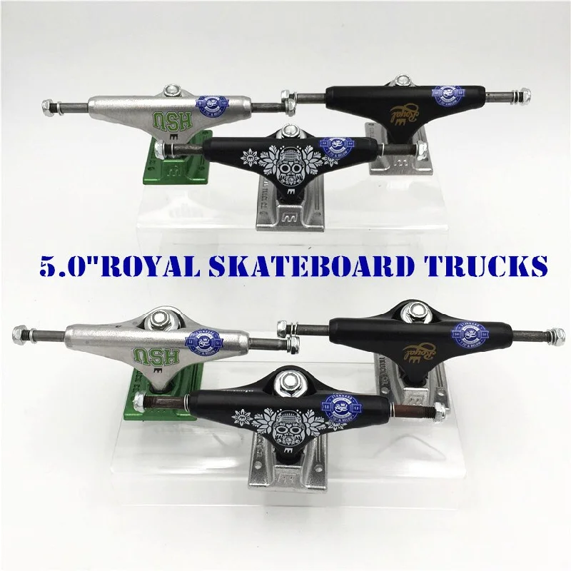 Skateboard Trucks For Smooth Rides-New arrived Silver Black Blue USA ROYAL Aluminum Alloy Pro Skateboard Trucks 5.0" Trucks de Skate Skateboarding Parts