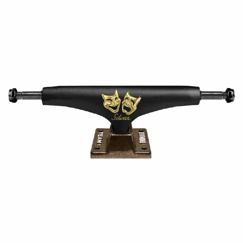 Skateboard Trucks With Reinforced Baseplate-Thunder 149 Hollow lights Skateboard Trucks Miles Silvas Masked Team Flat Black/Bronze 149mm