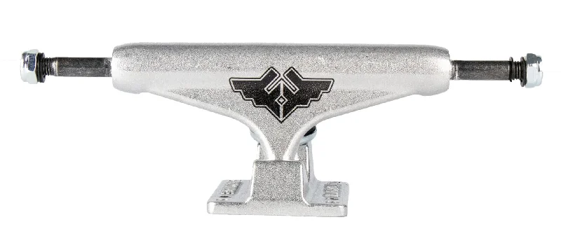 Skateboard Trucks With Smooth Turns-Fracture Wings V2 Raw Silver Skateboard Trucks (Pair) - 133mm