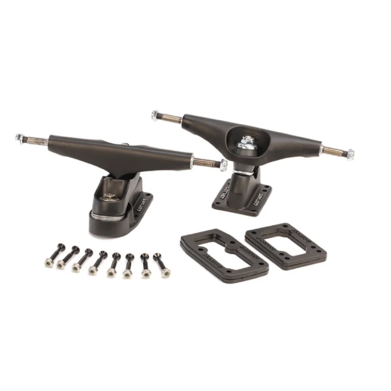 Ultra Lightweight Skateboard Trucks-Carver C7 Coal Satin Truck Set - Hollow