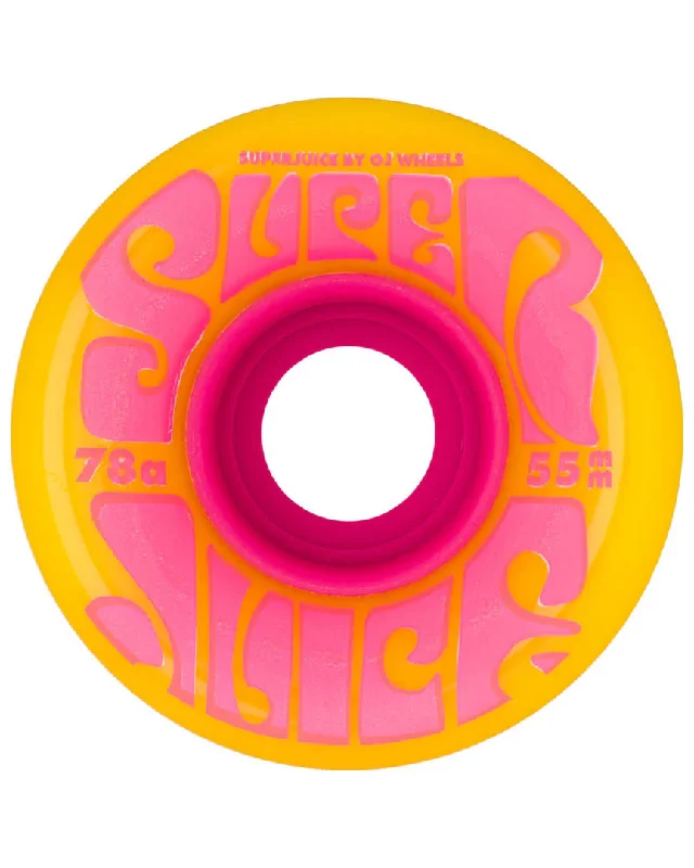 Skateboard Wheels with Vibration Dampening-Mini Super Juice Skateboard Wheels - Yellow