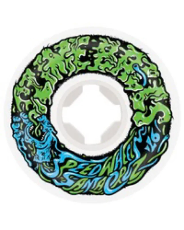 Skateboard Wheels with Low Friction-Vomit Mini Ii Skateboard Wheels - White Green