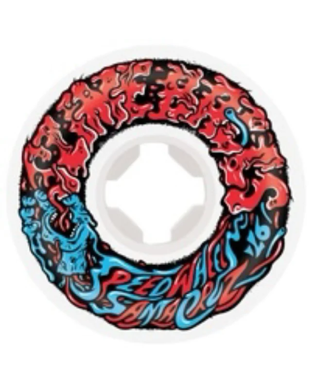 Skateboard Wheels for Bowl Skating-Vomit Mini Ii Skateboard Wheels - White Red