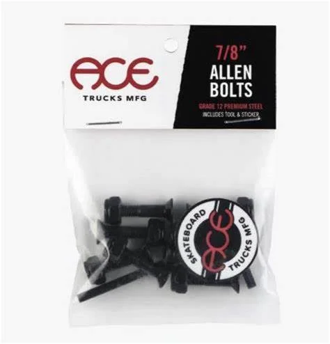 Tournament-Ready Skateboard Hardware-Ace Allen Hardware 7/8" - Black