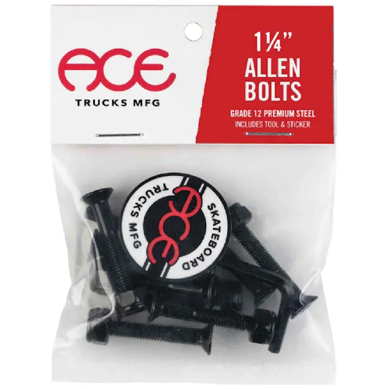 High Torque Skateboard Hardware-Ace Hardware Allen 1 1/4" Black