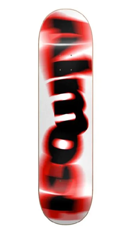 Skateboard Deck for Technical Skating-Almost Spin Blur Logo Red Deck Red 7.75