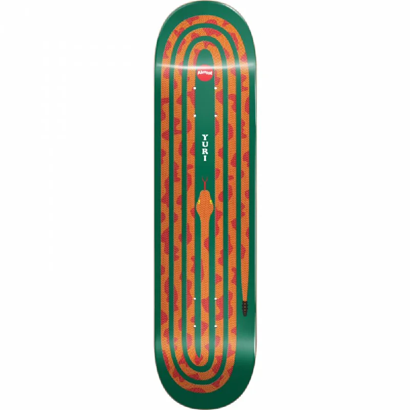 Skateboard Deck with Pointed Nose-Almost Yuri Snake Pit Orange 8.125" Skateboard Deck