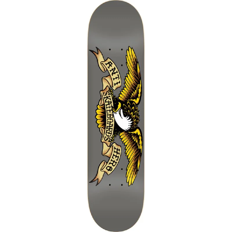 Skateboard Deck for Competitive Riders-Antihero Classic Eagle Grey 8.25" Skateboard Deck