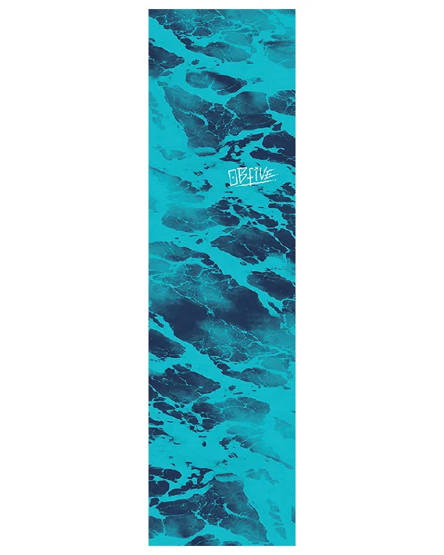 Custom Length Skateboard Hardware-Aqua Waters Grip Tape