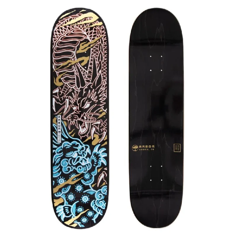 Cruiser Skateboard Deck-Arbor Shuriken 8.25 Dragon Foo Skateboard Deck - 8.25"