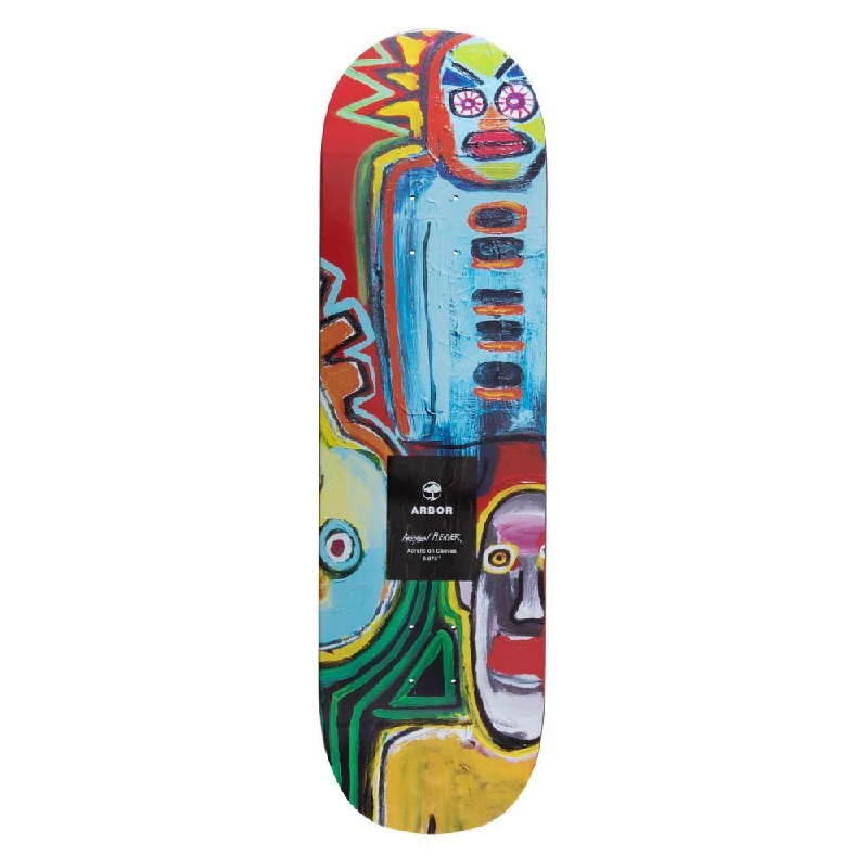 Skateboard Deck with Seamless Finish-Arbor Skateboard Deck Greyson 8.875 Collage Multi 8.875"