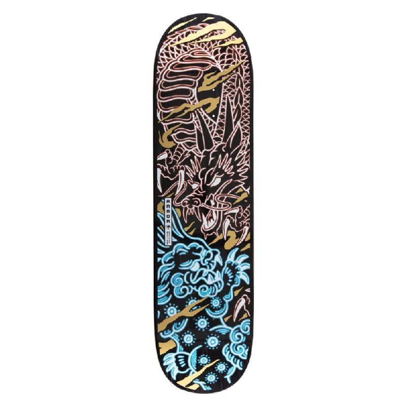 Skateboard Deck for Skaters of All Levels-Arbor Skateboard Deck Shuriken 8.25 Dragon Foo Multi 8.25"