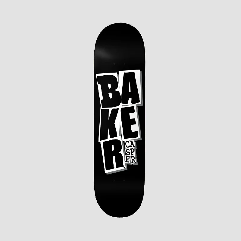 Park Skateboard Deck-Baker Casper Brooker Stacked B Squared Shape Skateboard Deck Black - 8.5"