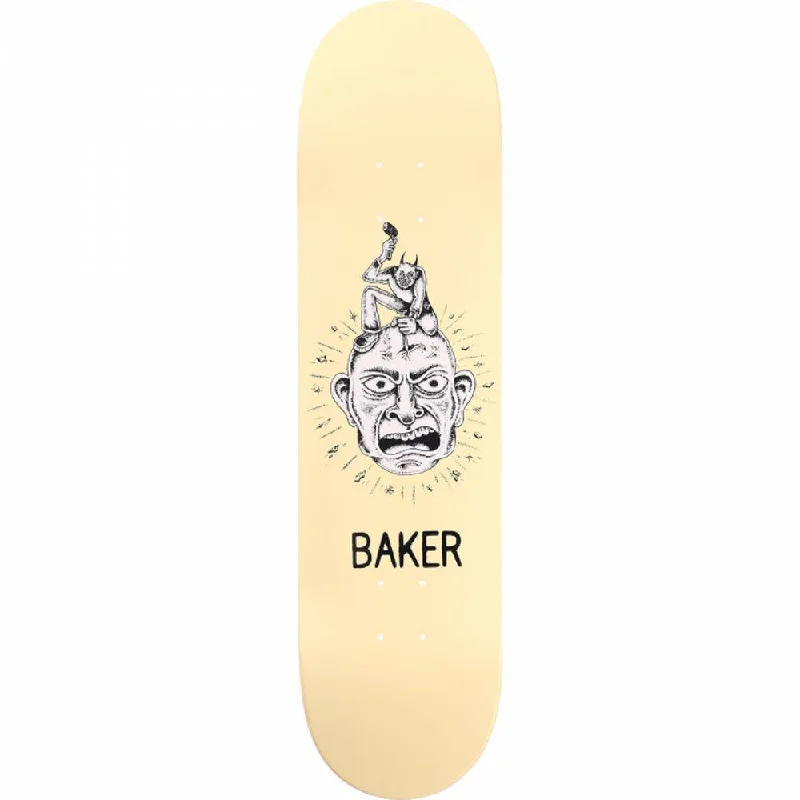 Skateboard Deck with Steep Kick-Baker Figueroa Chisel Head 8.12" Skateboard Deck