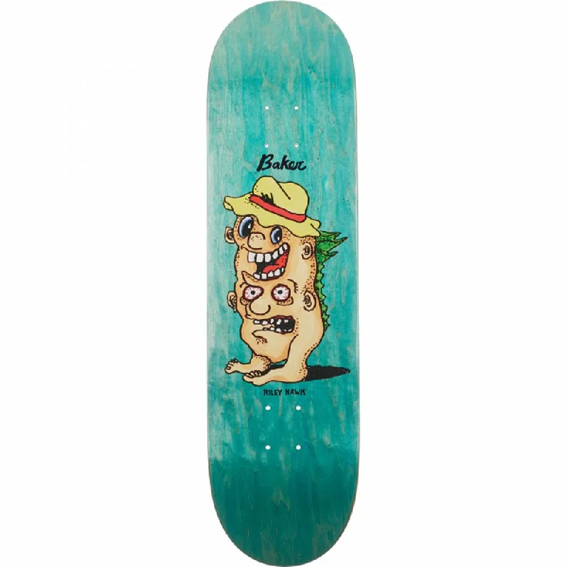 Skateboard Deck with Water-Resistant Finish-Baker Hawk Twins 8.25" Blue Skateboard Deck