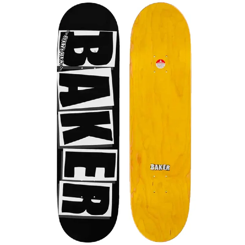 Skateboard Deck with Matte Surface-Baker Brand Logo Blk/Wht Skateboard Deck 8.475"