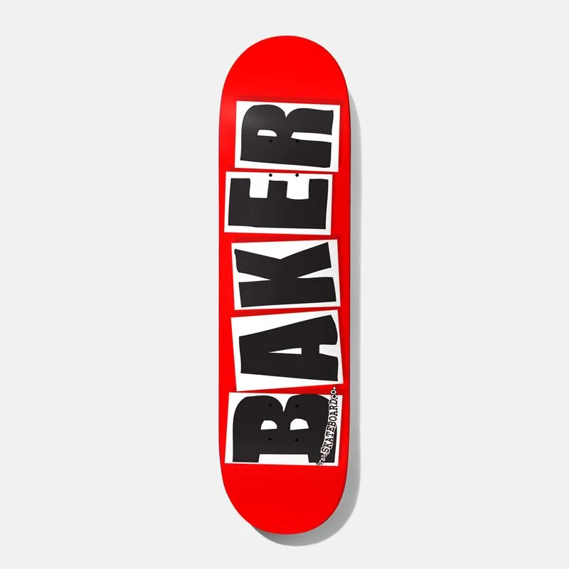 Skateboard Deck with Minimal Chipping-Baker Skateboards - 8.25" OG Logo Deck (Red)