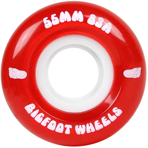 Skateboard Wheels with Low Maintenance-Bigfoot Cruiser Skateboard Wheels Red 55MM 83A