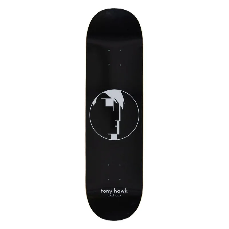 Skateboard Deck with Flat Nose-Birdhouse Pro Skateboard Deck Hawk Birdhaus Black 8.5"