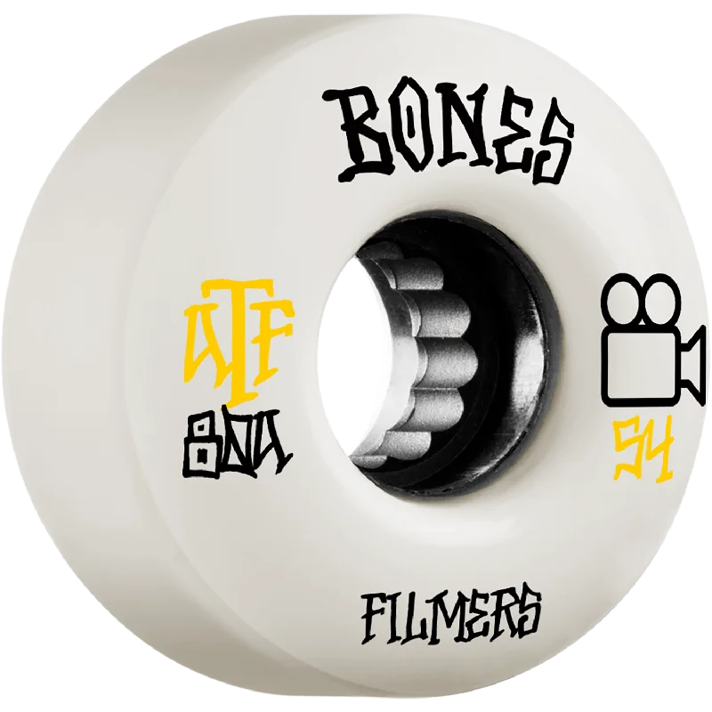 Skateboard Wheels with Water-Resistant Finish-Bones ATF Filmers 80a White