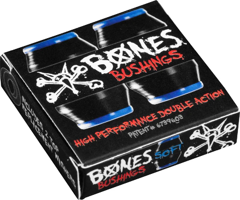 High-Endurance Skateboard Hardware-Bones Bushings Hardcores Soft Black