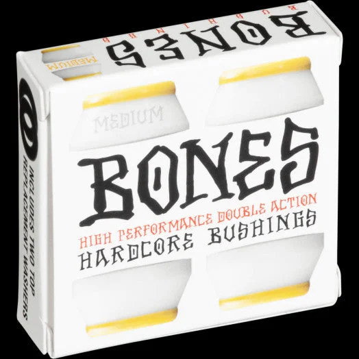 Best Skateboard Hardware For Tricks-BONES BUSHINGS - MEDIUM WHITE 91A