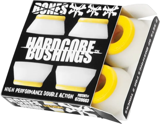 Skateboard Hardware With Wide Compatibility-Bones Bushings - Medium - White/Yellow