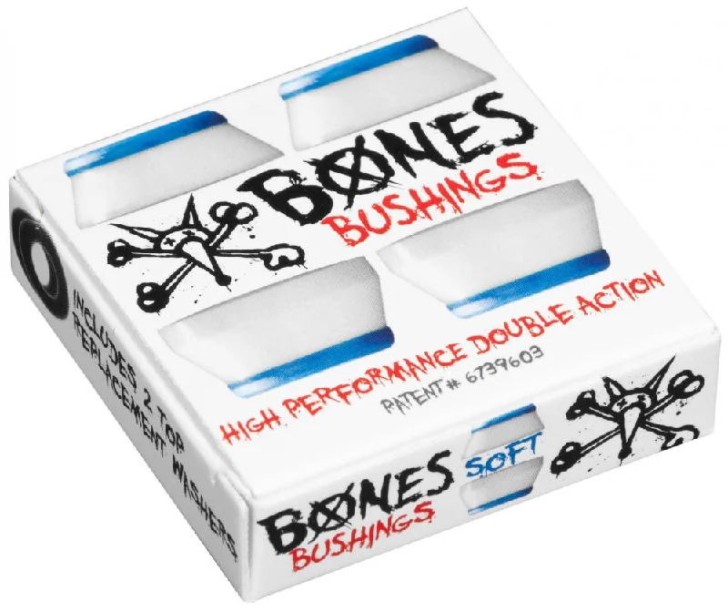 Compact And Durable Skateboard Hardware-Bones Hardcore Bushings Soft - Blue