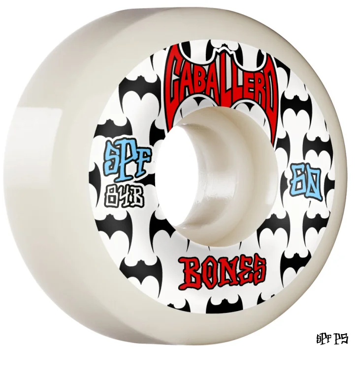 Skateboard Wheels with Enhanced Durability-Bones SPF Wheels Caballero Bats 60mm