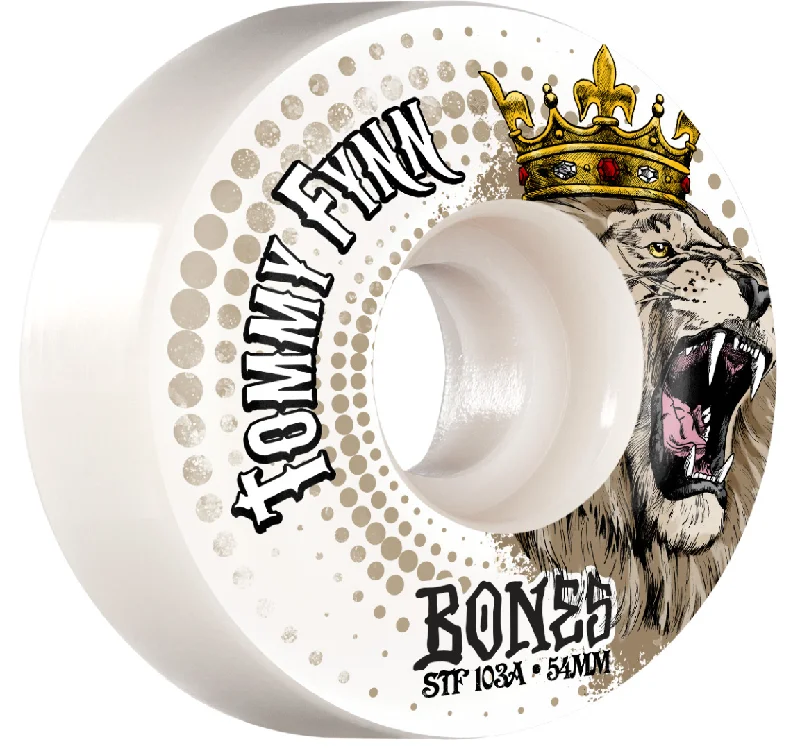 Skateboard Wheels with Unique Artwork-Bones STF Fynn Lion Heart V1 103A 54mm Wheels