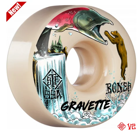 Skateboard Wheels for Skateboard Collectors-Bones STF 99a Gravette Spawn 52mm Wheels