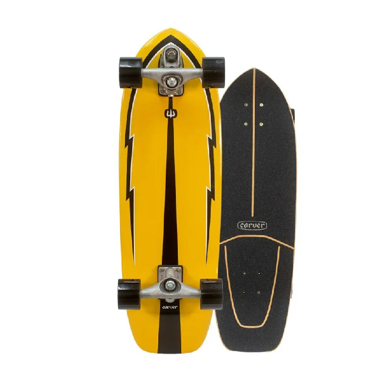 Skateboard for Bumpy Roads-Carver Skateboards Thunder Surfskate  C7 Raw Complete - (V4)30.75"