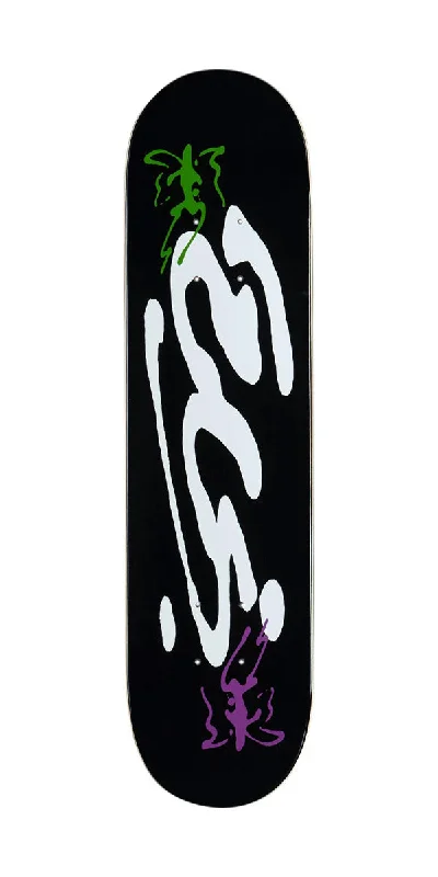 Skateboard Deck with Adjustable Wheelbase-CCS Ink Blot Logo Mini Skateboard Deck - Black