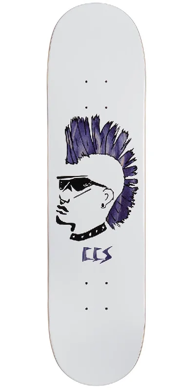 Skateboard Deck for Long-Distance Riding-CCS OG Punk Skateboard Deck - White