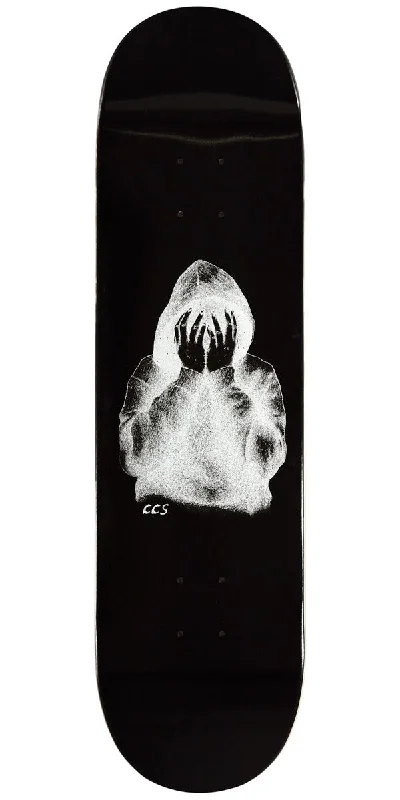 Skateboard Deck with Advanced Construction-CCS Smile on The Surface Skateboard Deck - Black