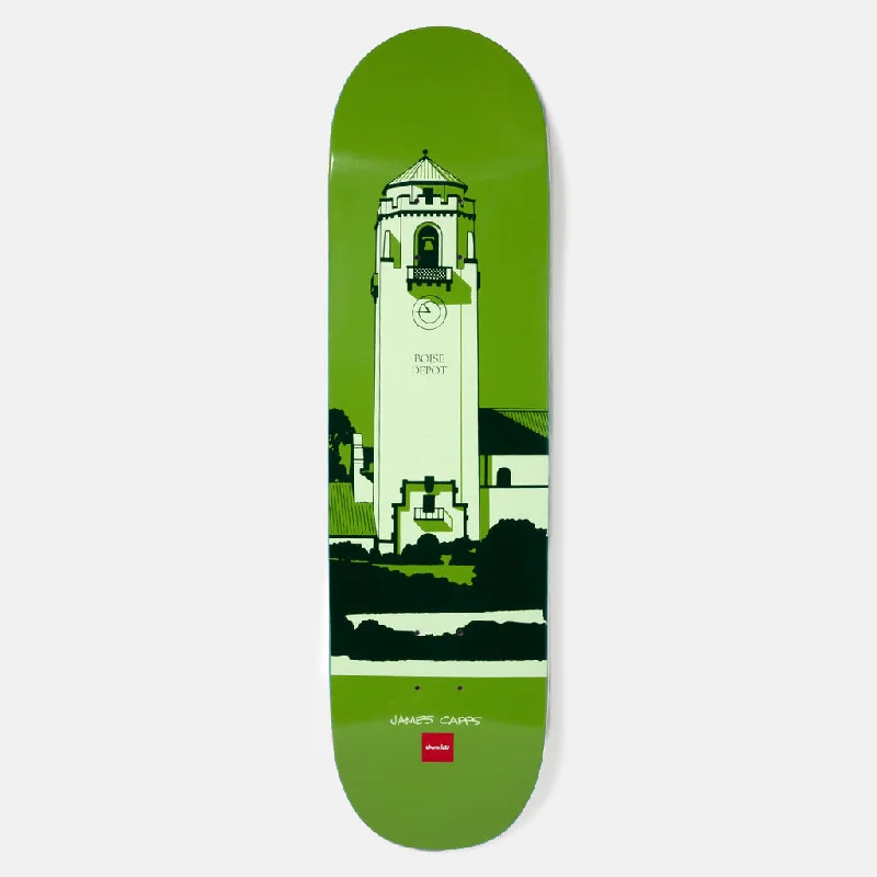 Skateboard Deck with Water-Resistant Finish-Chocolate Skateboards - 8.5" James Capps Evan Hecox City ('23) Skateboard Deck - Green