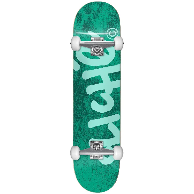 Skateboard with Graphics-Cliche Skateboards Handwritten Mint Complete Skateboard - 7.5"