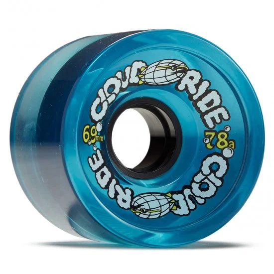 Skateboard Wheels with Reinforced Sidewalls-Cloud Ride! Cruiser 69mm Skateboard Wheels Clear Midnight Blue