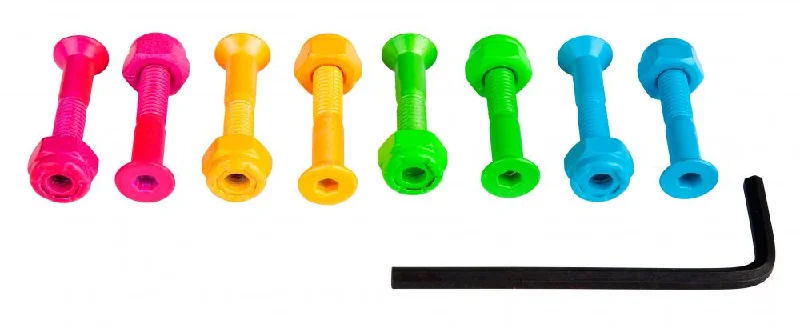 Reliable Skateboard Hardware-Coloured 1" Bolts (Allen)