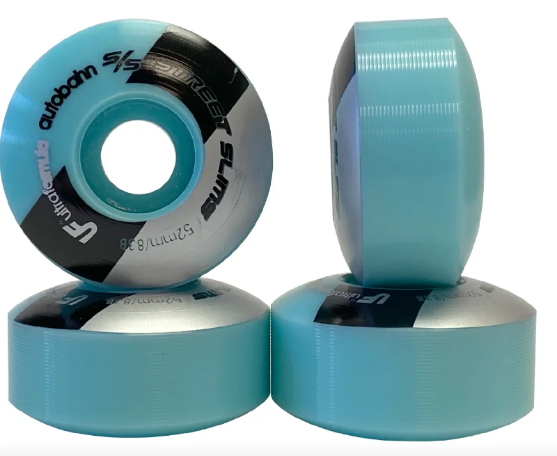 Skateboard Wheels with High Rebound-Autobahn STREET SLIMS ULTRA 52MM/83B BLUE Skateboard Wheels