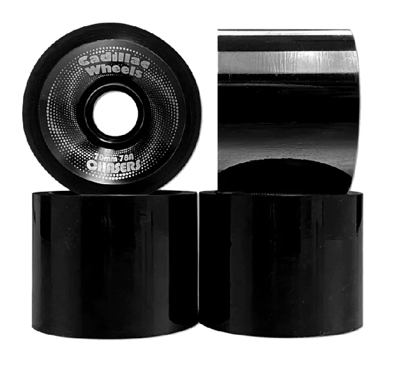 Skateboard Wheels for Lifestyle Riders-Cadillac CHASERS 70MM/78A Black wheels