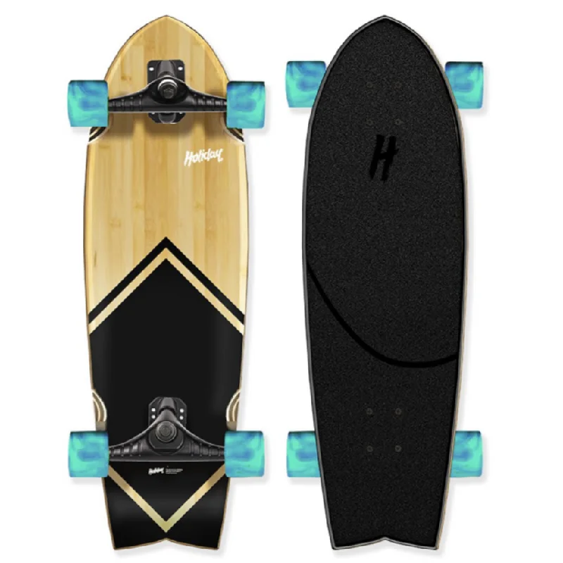 Skateboard with Soft Cushioning-Holiday Skateboards - Surf Skate Midnight Benny 31"