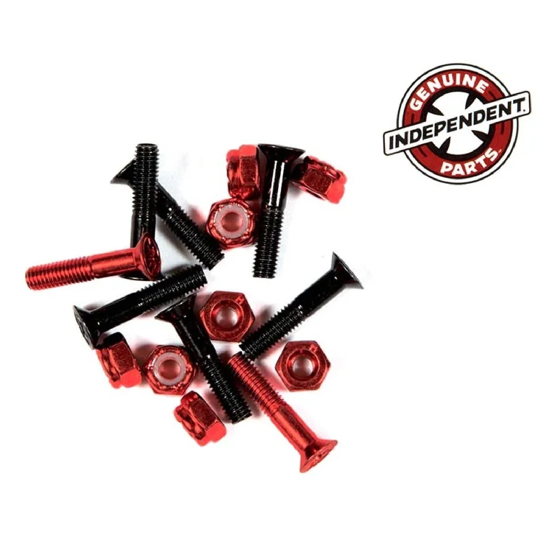 Park Skating Skateboard Hardware-Independent Phillips Hardware - 7/8" Black/Red