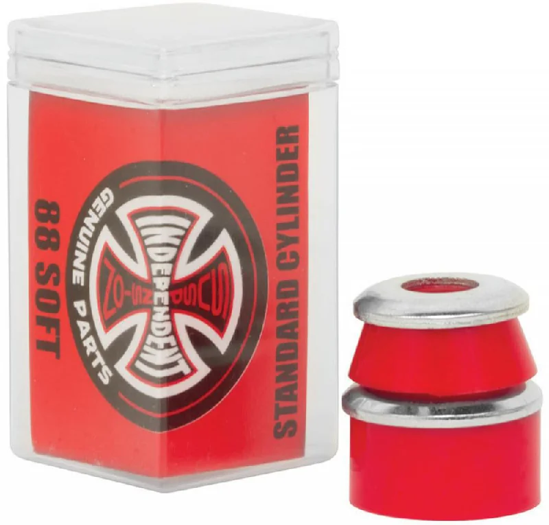 Weather-Resistant Skateboard Hardware-Independent Trucks Suspension Cushions Soft Cylinder Bushings 88A - Red