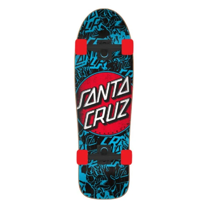 Skateboard with Carbon Fiber Deck-Santa Cruzer Complete Contra Distress Shaped