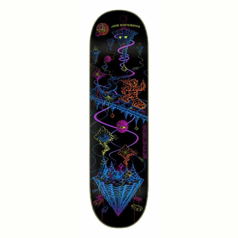 Skateboard Deck with Extra Reinforcement-Creature Pro Skateboard Deck VX Worthington Xploration Black/Multi 8.6"